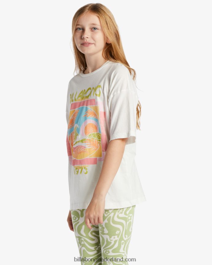 Billabong meisjes onder de handpalmen t-shirtzout kristal 4D20H2623