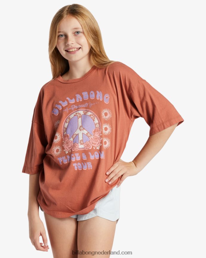 Billabong meisjes zonneschijn rozen t-shirtzoete thee 4D20H2637