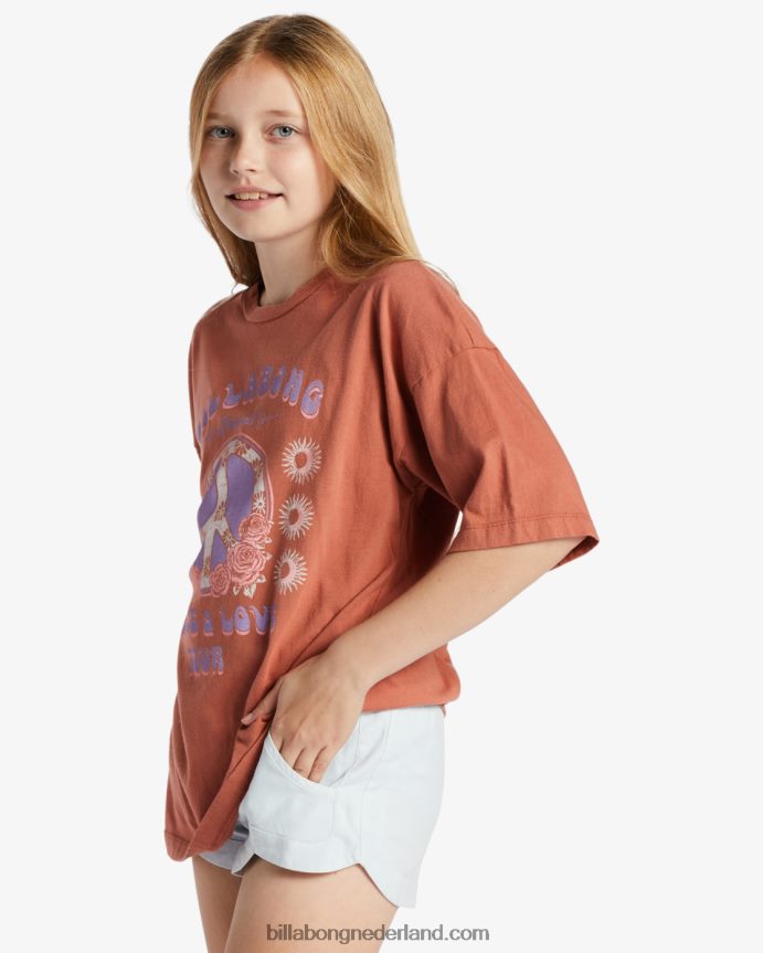 Billabong meisjes zonneschijn rozen t-shirtzoete thee 4D20H2637