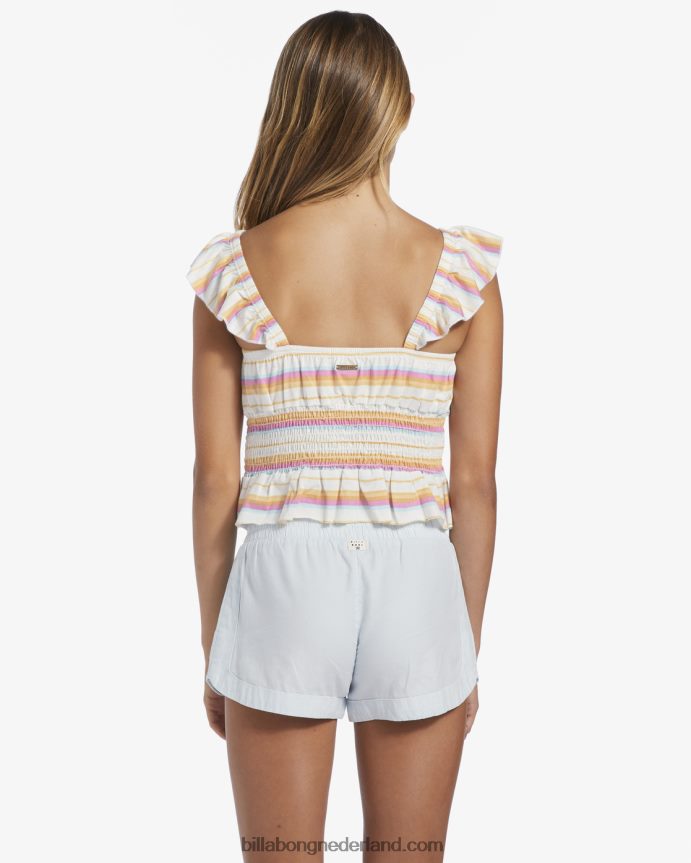 Billabong meisjes 4-16 lente dromen gesmokte top met bandjesvrolijk roze 4D20H2697