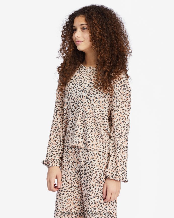 Billabong meisjes vrolijke henley top met lange mouwendier 4D20H2807