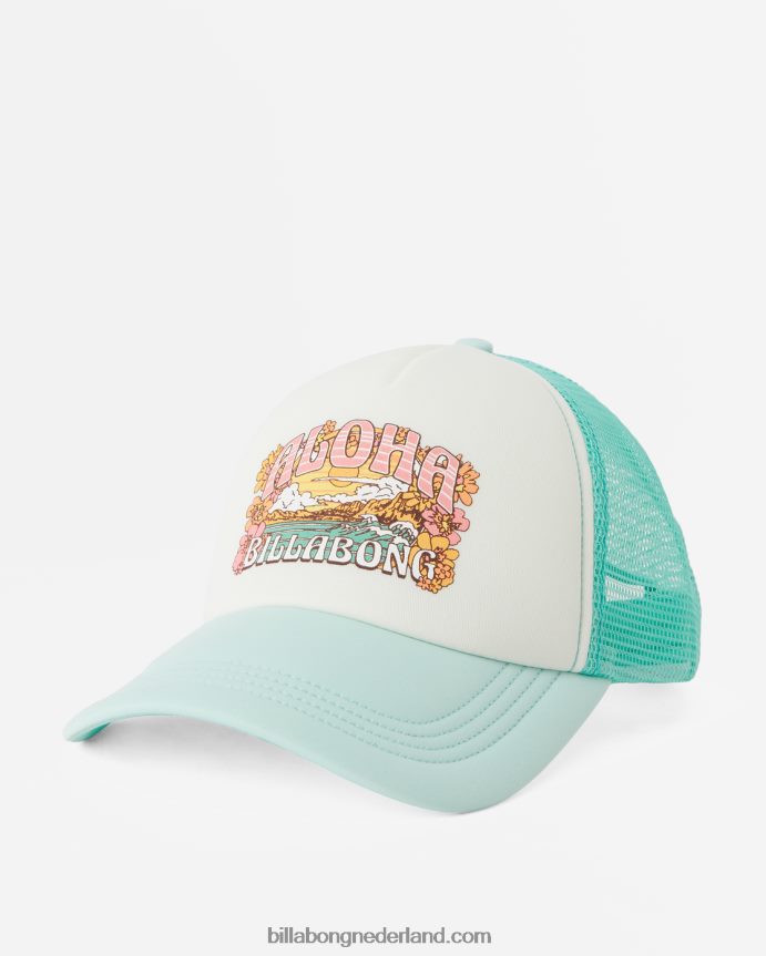 Billabong vrouwen over golven trucker pettropisch blauw 4D20H2422