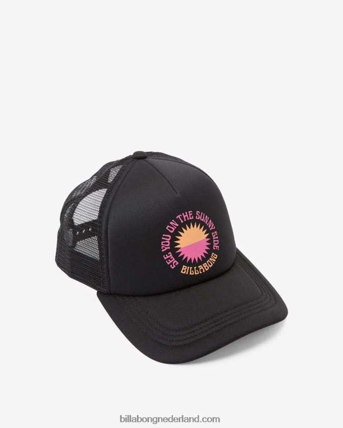 Billabong vrouwen over golven trucker petzwart 4D20H2385
