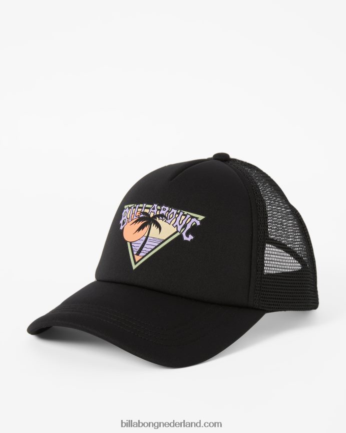 Billabong vrouwen over golven trucker petzwart zand 4D20H2421