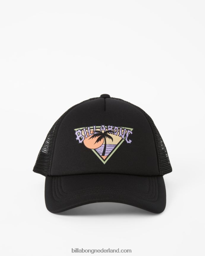 Billabong vrouwen over golven trucker petzwart zand 4D20H2421
