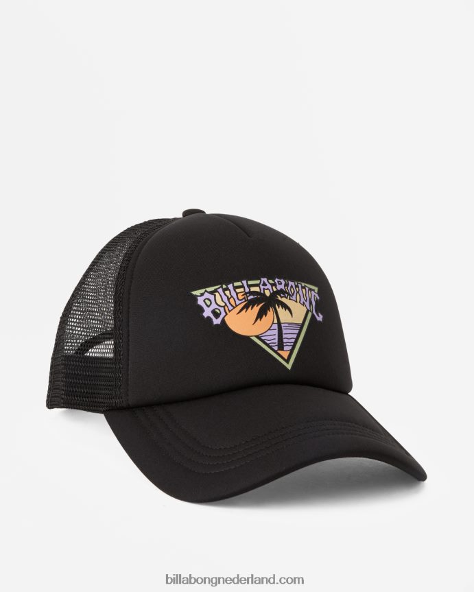 Billabong vrouwen over golven trucker petzwart zand 4D20H2421