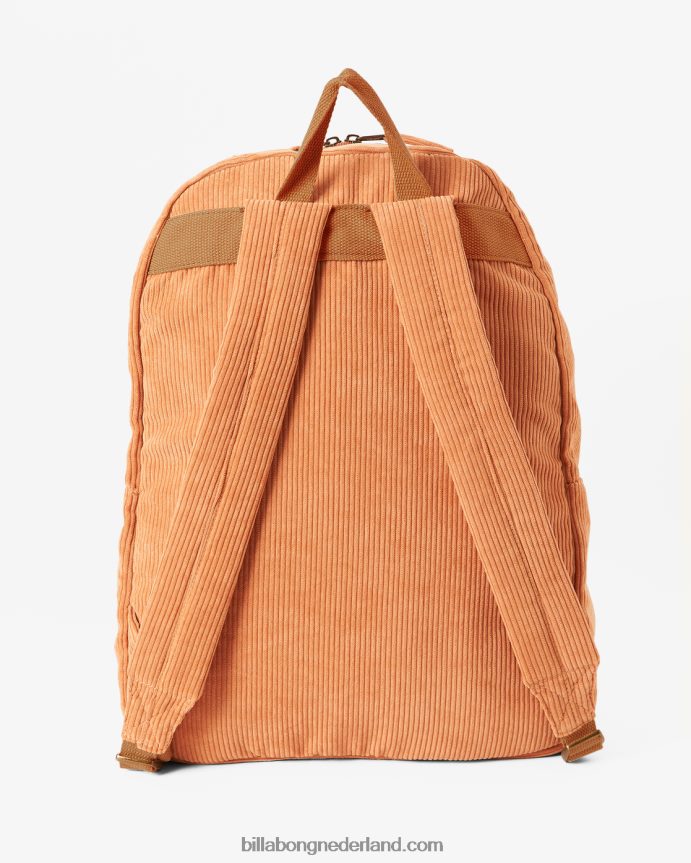 Billabong vrouwen scholen uit corduroy rugzakwoestijn klei 4D20H2417