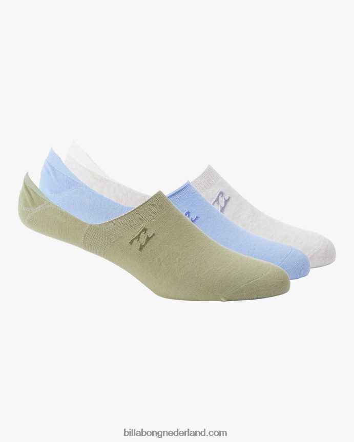 Billabong vrouwen 3-pack core no-show sokkenblauw 4D20H2456