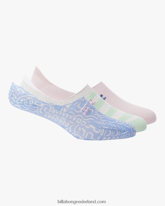 Billabong vrouwen totaal rad 3 pack no-show sokkenblauw 4D20H2463