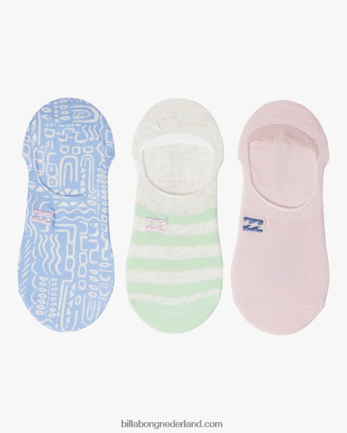 Billabong vrouwen totaal rad 3 pack no-show sokkenblauw 4D20H2463
