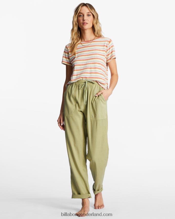 Billabong vrouwen Beachy scherpe geweven broekavocado 4D20H2120