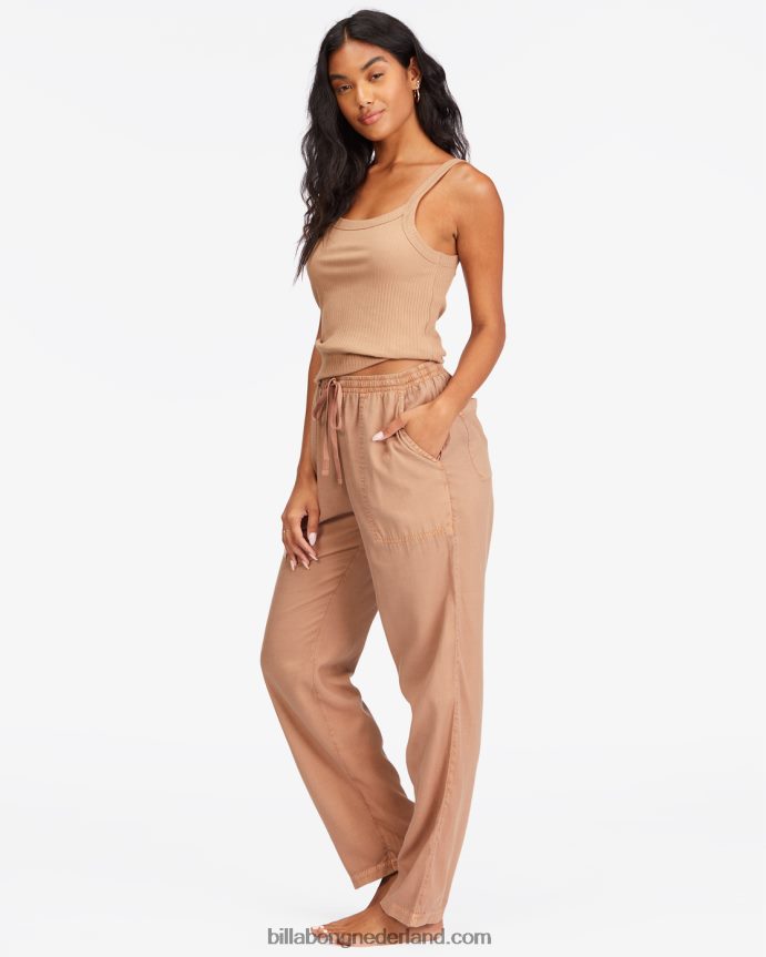 Billabong vrouwen Beachy scherpe geweven broekmooie stopverf 4D20H2826