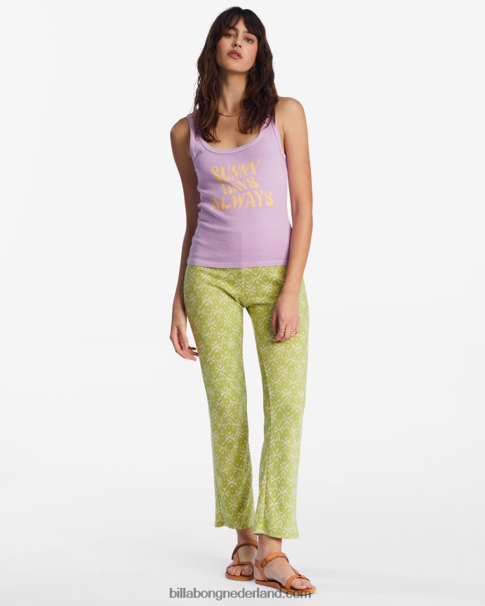 Billabong vrouwen better together bootcut gebreide enkelbroekmos weide 4D20H2140