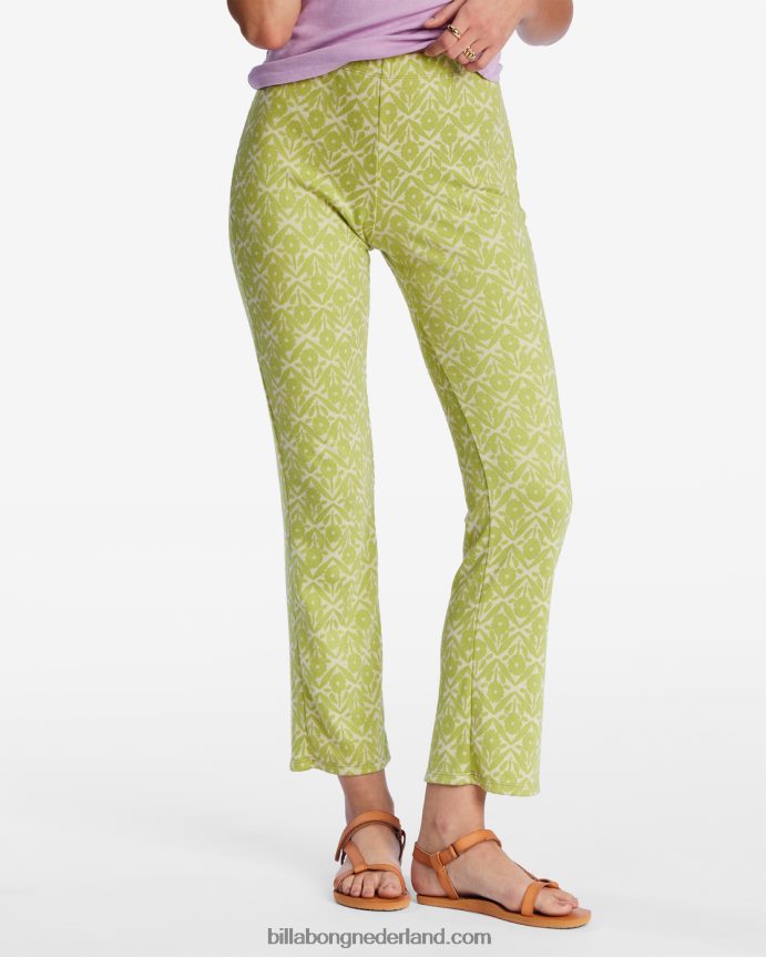 Billabong vrouwen better together bootcut gebreide enkelbroekmos weide 4D20H2140