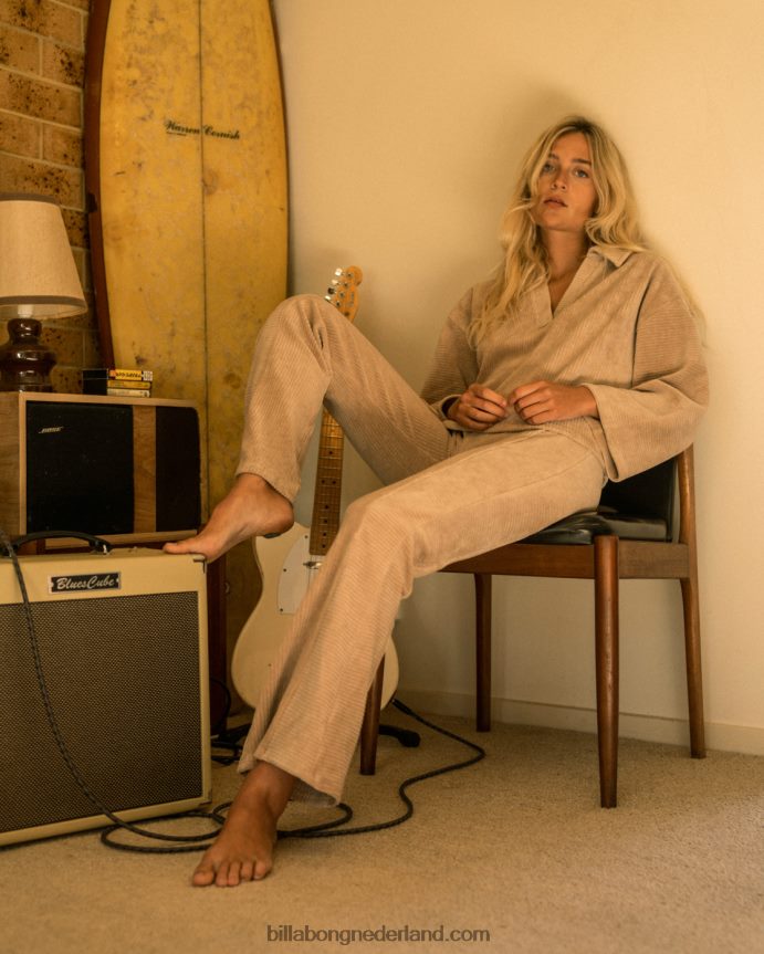 Billabong vrouwen goede dag uitlopende broekveren grijs 4D20H1864