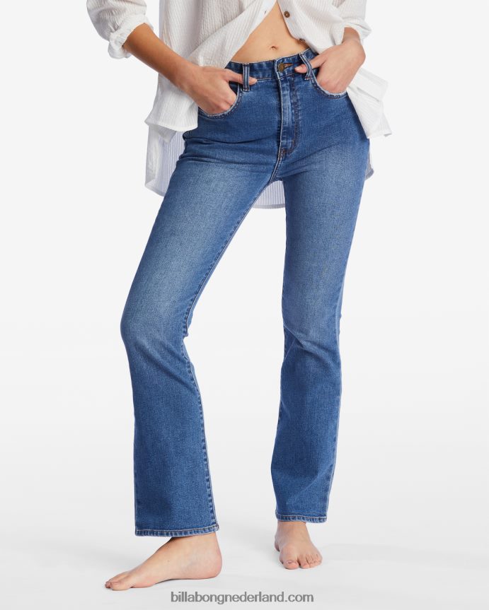 Billabong vrouwen koop een rechte jeansecht blauw 4D20H2161