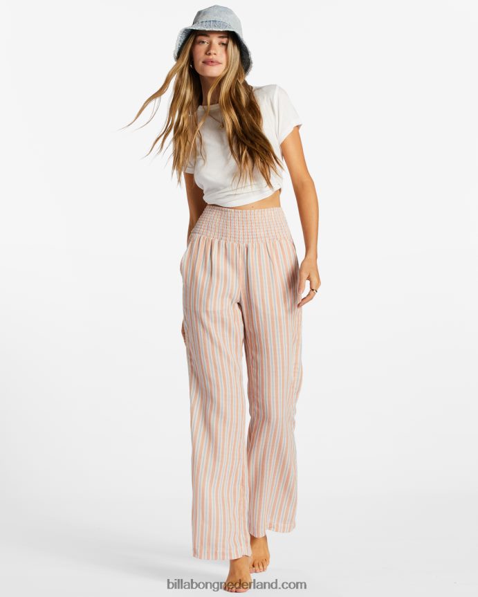 Billabong vrouwen nieuwe golven 2 broek met elastische tailleuit het niets 4D20H2089