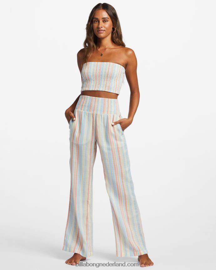 Billabong vrouwen nieuwe golven 2 broek met elastische taillezout kristal 4D20H1803