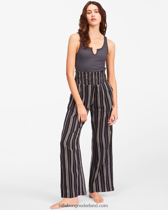 Billabong vrouwen nieuwe golven 2 broek met elastische taillezwart 4D20H1903
