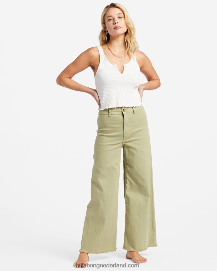 Billabong vrouwen vrije val broek met hoge tailleavocado 4D20H1943