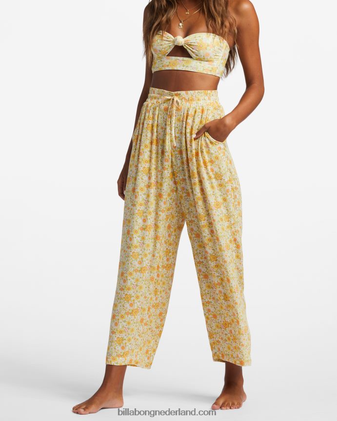 Billabong vrouwen zonnestralen gekreukte broekmulti 4D20H1837