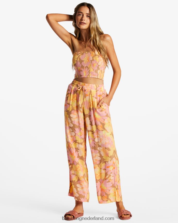 Billabong vrouwen zonnestralen gekreukte broekmulti 4D20H2024