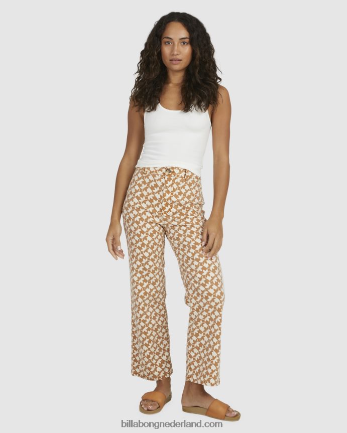 Billabong vrouwen zonnewijzer cropped broekbruin 4D20H1996