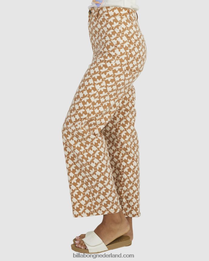 Billabong vrouwen zonnewijzer cropped broekbruin 4D20H1996