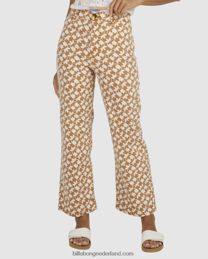 Billabong vrouwen zonnewijzer cropped broekbruin 4D20H1996