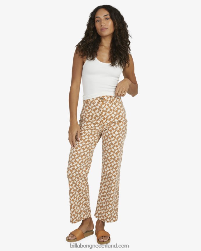 Billabong vrouwen zonnewijzer cropped broekbruin 4D20H1996
