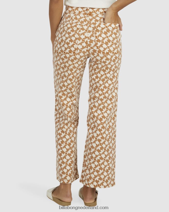 Billabong vrouwen zonnewijzer cropped broekbruin 4D20H1996