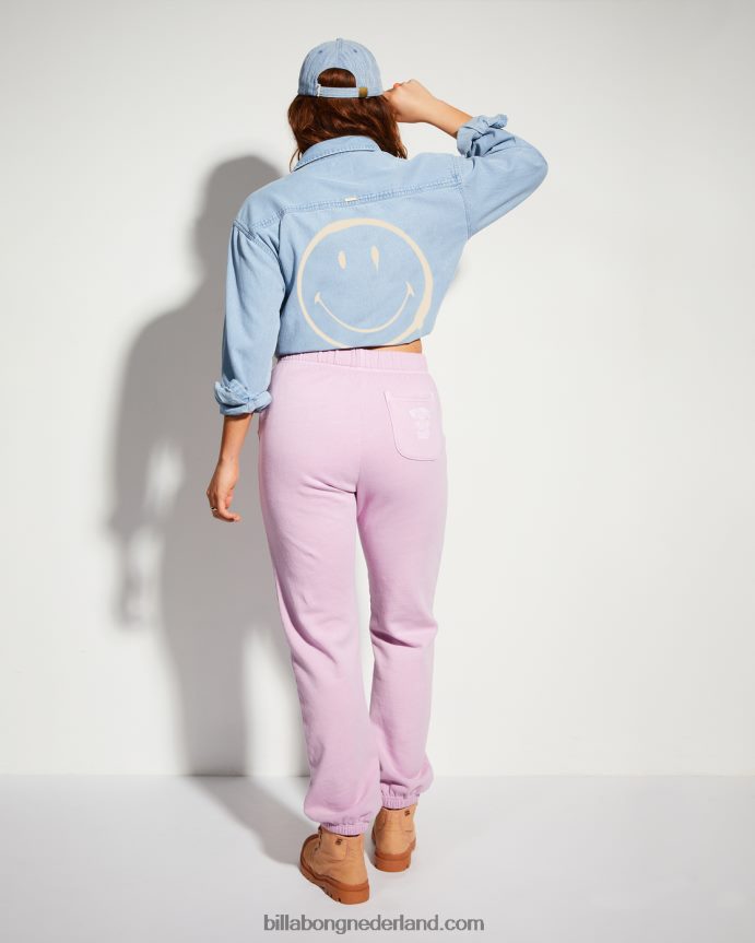 vrouwen billabong x smiley happy saturday joggersdame lavendel 4D20H2206