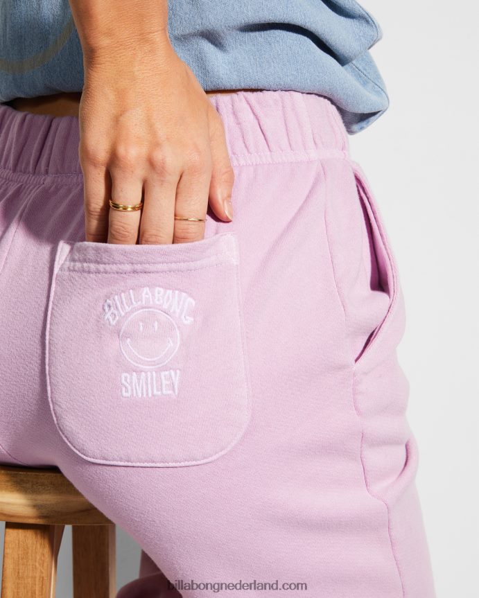 vrouwen billabong x smiley happy saturday joggersdame lavendel 4D20H2206