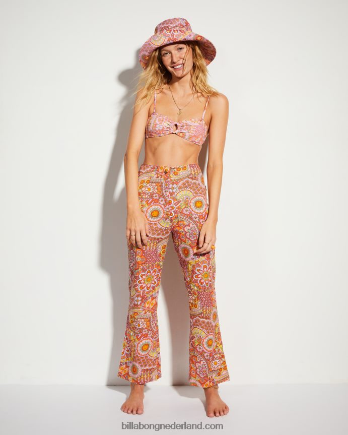 vrouwen billabong x smiley so trippy linnen broekmulti 4D20H2176