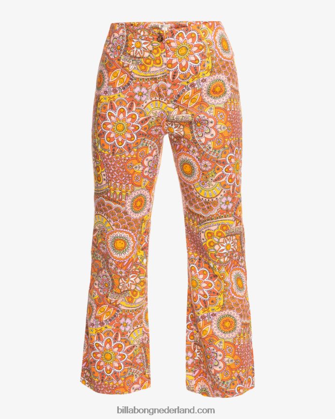 vrouwen billabong x smiley so trippy linnen broekmulti 4D20H2176
