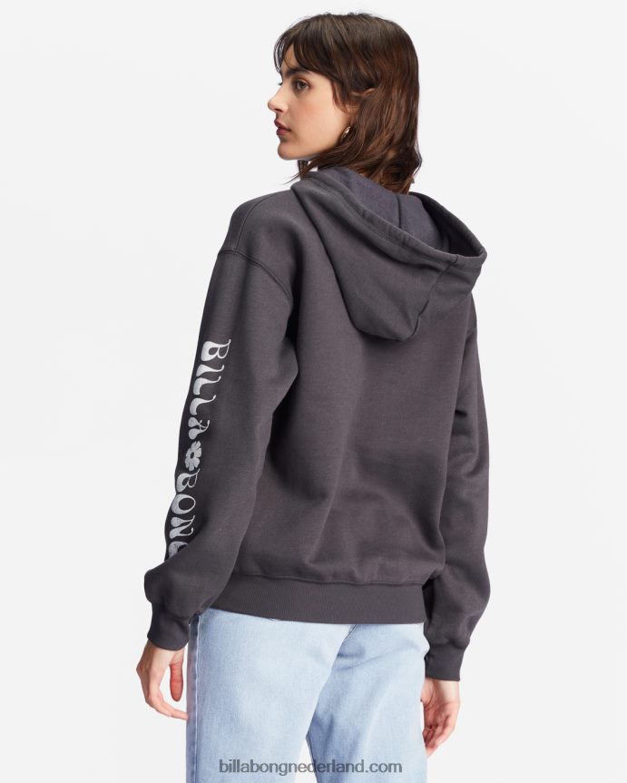 Billabong vrouwen geef liefde grafische hoodieuit zwart 4D20H2223