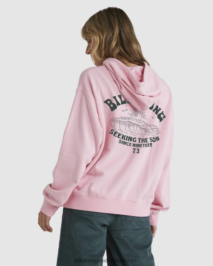 Billabong vrouwen goede golven rio hoodiezacht roze 4D20H1882