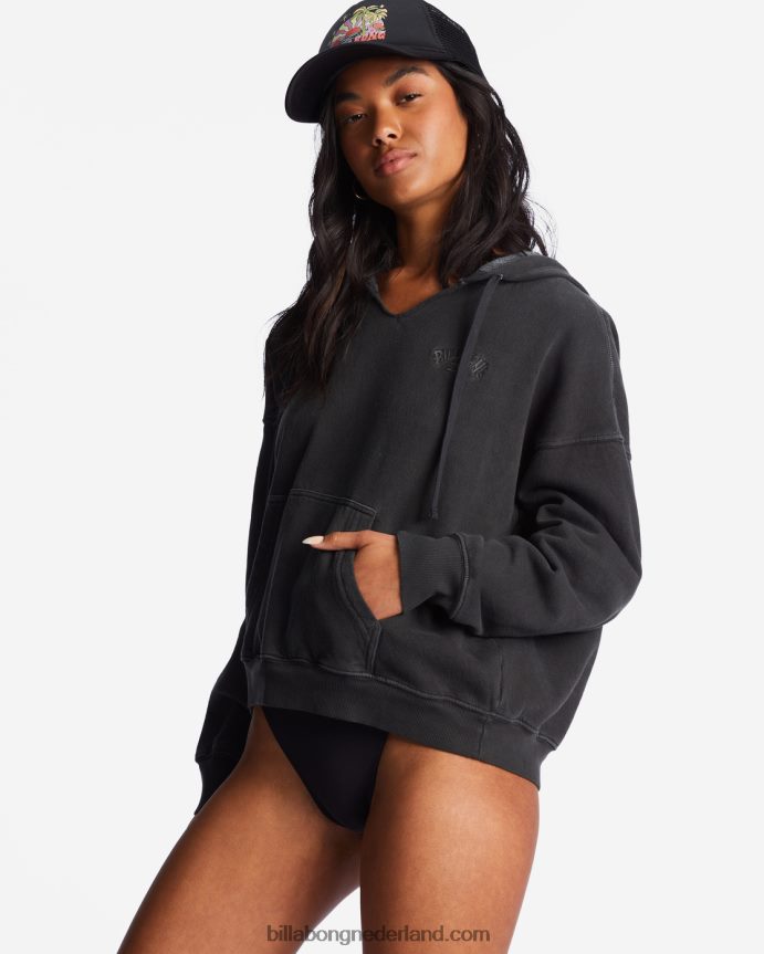 Billabong vrouwen voor altijd zaterdag hoodiezwart zand 4D20H2017