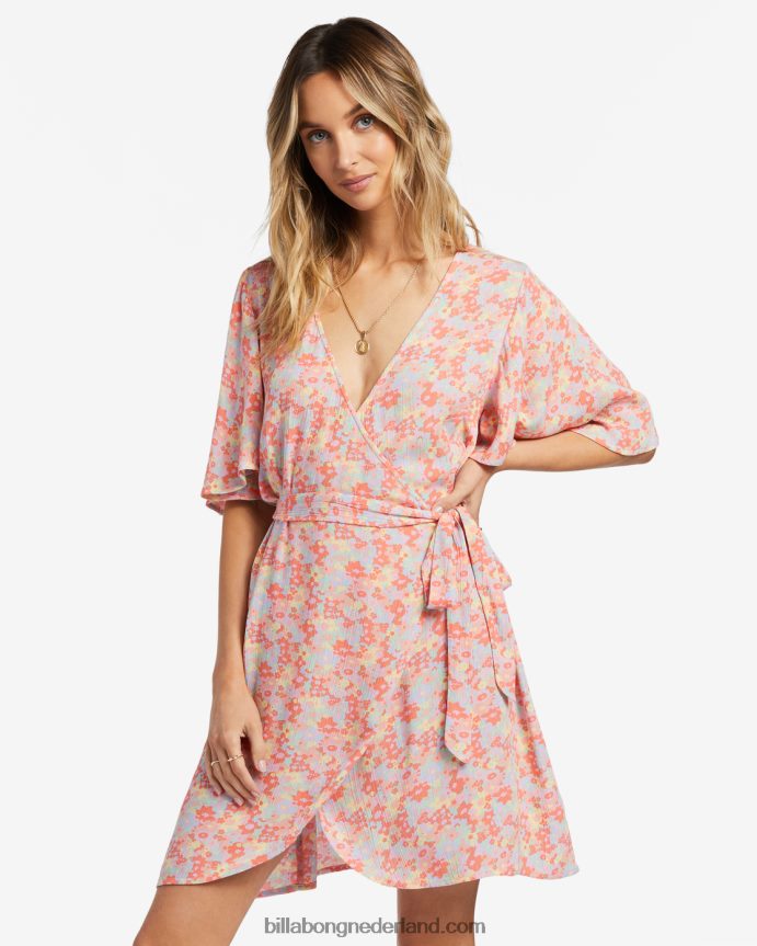 Billabong vrouwen alles voor jou mini-jurkzacht en perzikachtig 4D20H1814