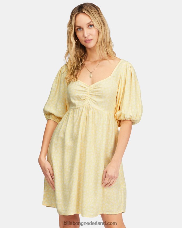 Billabong vrouwen babydoll jurk aan zeezout kristal 4D20H2326