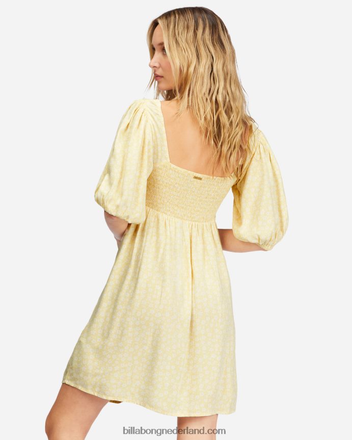 Billabong vrouwen babydoll jurk aan zeezout kristal 4D20H2326