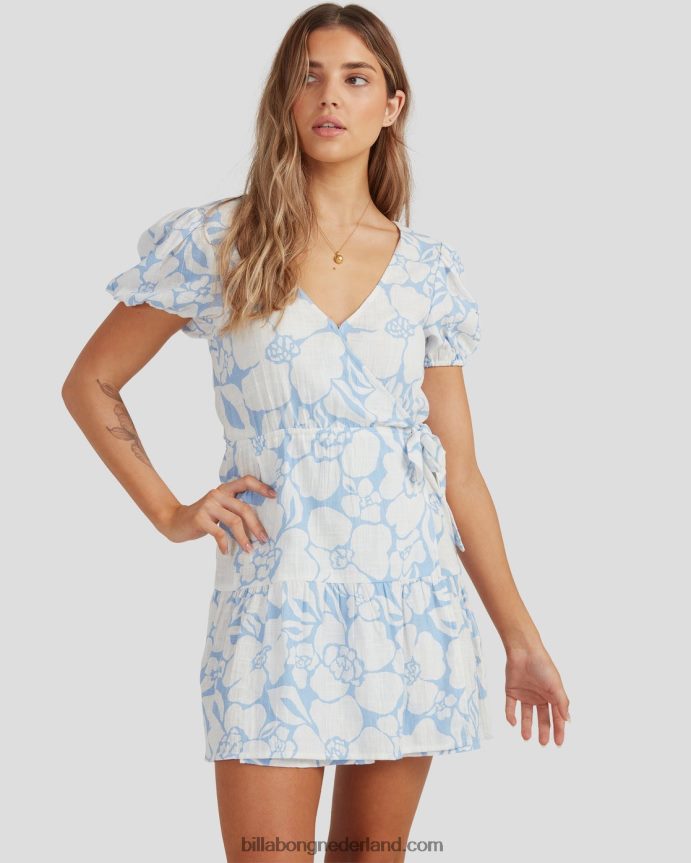 Billabong vrouwen beyond blauwe wikkeljurkzoet blauw 4D20H2290