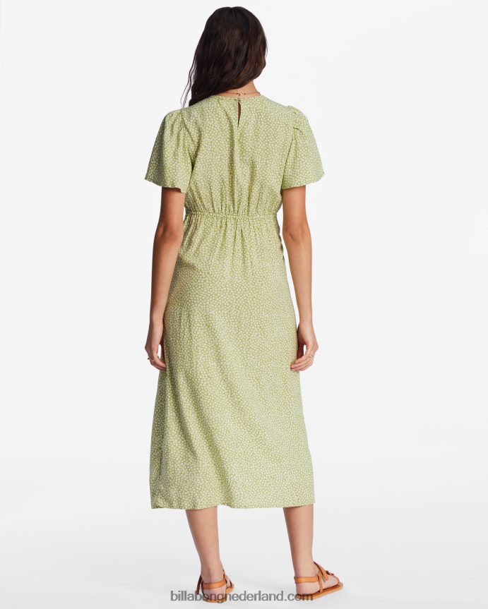 Billabong vrouwen jetset midi-jurkmos weide 4D20H2106