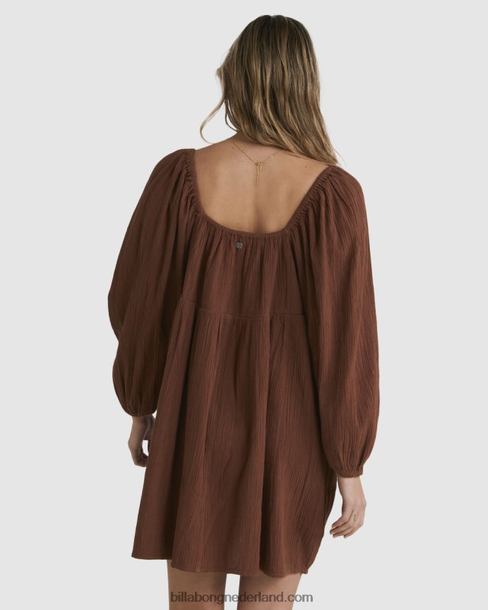 Billabong vrouwen luna mini-jurkdonkere choco 4D20H1792