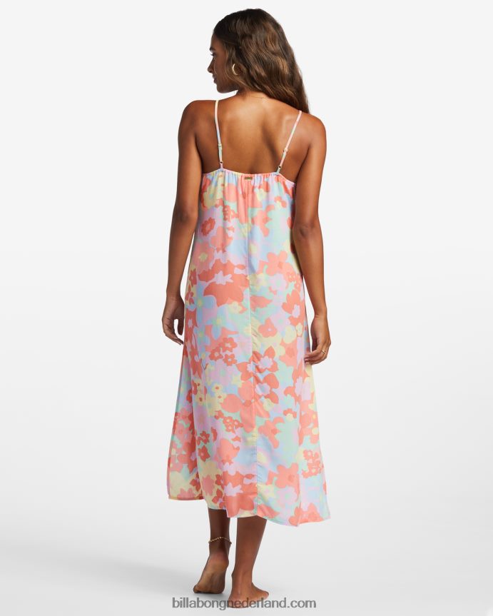 Billabong vrouwen weekend golf midi-jurkperzik taart 4D20H1790