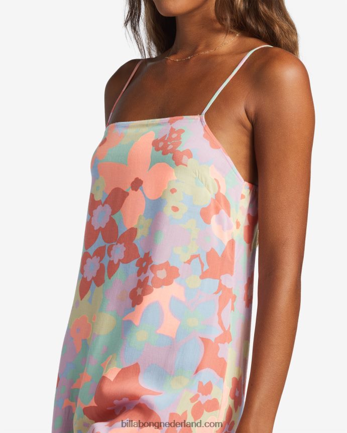 Billabong vrouwen weekend golf midi-jurkperzik taart 4D20H1790
