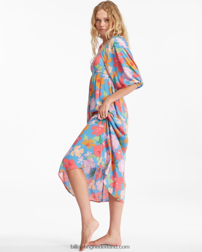 Billabong vrouwen weggevaagde midi-jurkmulti 4D20H2337