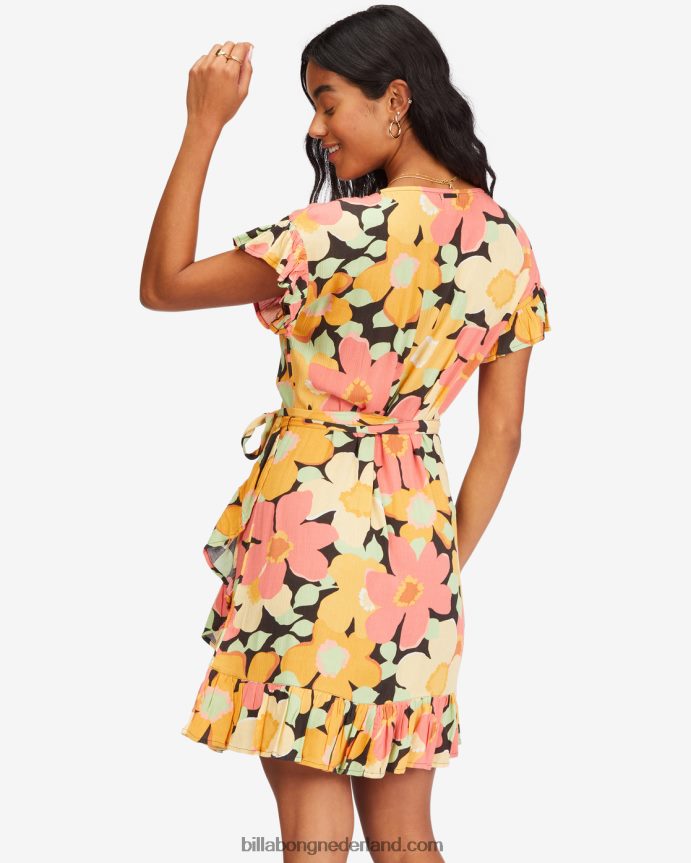 Billabong vrouwen wikkel en rol geweven jurkmulti 4D20H2279