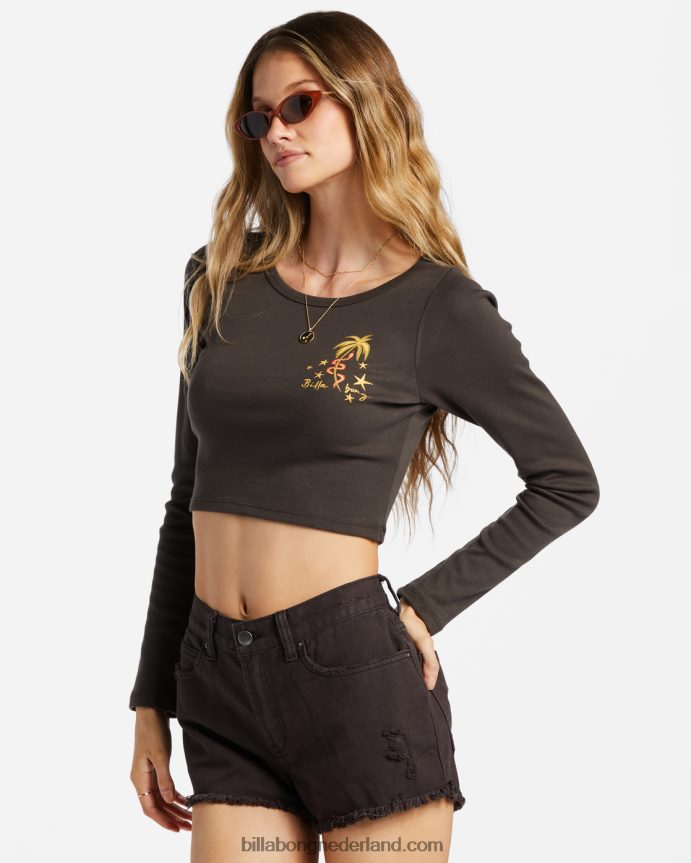 Billabong vrouwen drijf gerafelde korte broeken wegzwarte kiezelsteen 4D20H1810