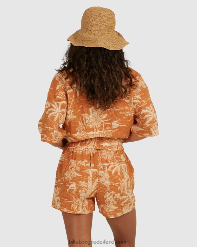 Billabong vrouwen droom dagen elastische shortsmosterd 4D20H1960